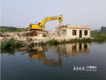 保护水源地!济南仲宫拆除玉符河沿线8000平违建